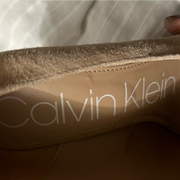 Womens Calvin Klein Nastassia Peep Toe Open Side Boots, Desert Sand Size 7.5 - Picture 4 of 9